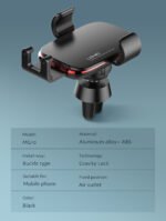 ⁦MG10 | حامل الهاتف الدوار بـ360درجةمقاوم للجاذبية قفل وفتح تلقائي لتعليق الموبايل بالسيارة – لون احمر⁩ - الصورة ⁦10⁩