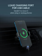 ⁦MG10 | حامل الهاتف الدوار بـ360درجةمقاوم للجاذبية قفل وفتح تلقائي لتعليق الموبايل بالسيارة – لون احمر⁩ - الصورة ⁦11⁩