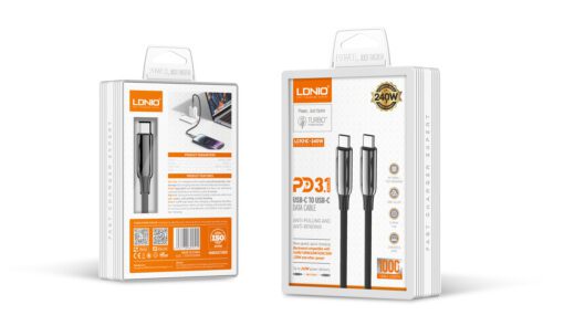 ⁦LC921C | كبل شحن 1 متر تايب سي الى تايب سي  يدعم الشحن السريع ونقل البيانات بقوة 240 واط⁩ - الصورة ⁦13⁩