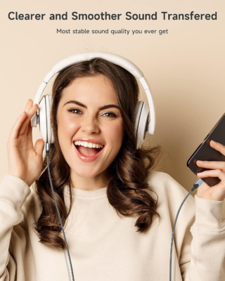 ⁦LS-Y81C | كيبل تحويل من AUX الى type-c للأنظمة الصوتية بطول 1 متر⁩ - الصورة ⁦8⁩