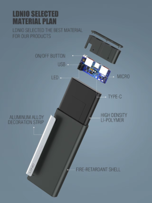 PR1018 | LDNIO Mini power bank With 5000mAh/18.5Wh Capacity For iPhone Charging Mobile Phone USB Devices - Image 12