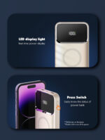 PQ12| LDNIO10000mAh Magnetic Wireless Power Bank - Image 22