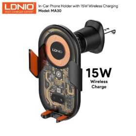 MW30 | حامل للهاتف وشاحن لاسلكي  يفتح و يغلق اتوماتيك بقدرة 15وات