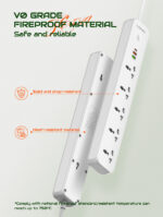 SC5319 | LDNIO Multi Socket Extension Lead with 5 AC 3 USB Power Socket Plug Extender 2M - Image 5