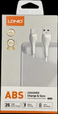 ⁦LS622 | كابل من يو اس بي إلى تايب سي  بطول 2 متر 25 وات للشحن السريع ونقل البيانات⁩ - الصورة ⁦8⁩