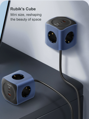 SE3338 | LDNIO 6 in 1 EU Power Socket Adapter Desktop Charger 65W USB-C - Image 9