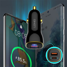 C103 | LDNIO 60W PD QC Super Fast Car charger with type-C Cable - Image 3