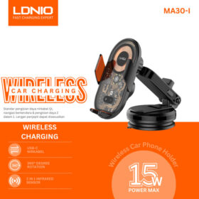MA30-1| LDNIO Wireless Charging Car Phone Holder with stand - Image 17