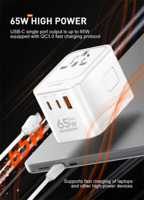 Z6 | LDNIO 3 USB Ports 65W GaN Travel Adapter - Image 12