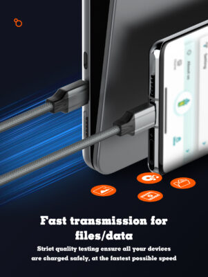 ⁦LC442i | كابل بيانات للشحن السريع ، بقدرة 30 وات من النوع C إلى ايفون بطول 2 متر مع ميزة منع ارتفاع درجة الحرارة⁩ - الصورة ⁦3⁩