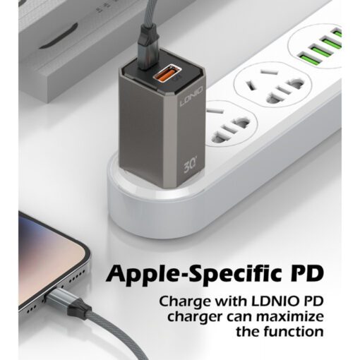 LC442i |LDNIO Original 30W Fast Charging PD QC Usb Data Type C To lightning  Charger Cable For iPhone 2M - Image 5