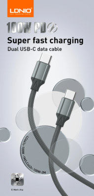 LDNIO | LC442C 100W High Power E-marker Chip Type-C to Type-C | 2M - Image 3