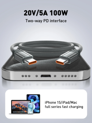 LDNIO | LC442C 100W High Power E-marker Chip Type-C to Type-C | 2M - Image 4