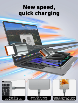 LDNIO | LC442C 100W High Power E-marker Chip Type-C to Type-C | 2M - Image 5