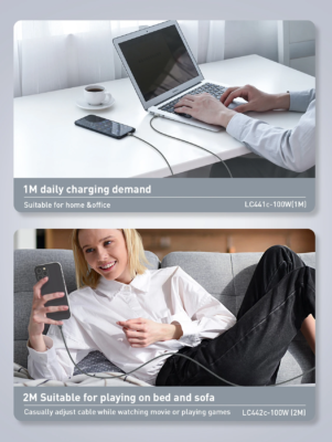 LDNIO | LC442C 100W High Power E-marker Chip Type-C to Type-C | 2M - Image 11