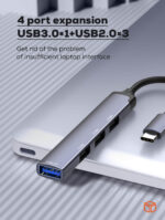 ⁦DS-34U | محول صغير 4 في 1 بمنفذ USB-C l متوافق مع جميع انظمة التشغيل⁩ - الصورة ⁦4⁩