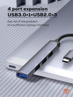 LDNIO | DS-34U 4 in 1 usb c dock station Mini Converter - Image 4