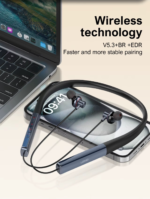 N01 | LDNIO Wireless stereo headset Neckband bluetooth headset Blue - Image 19