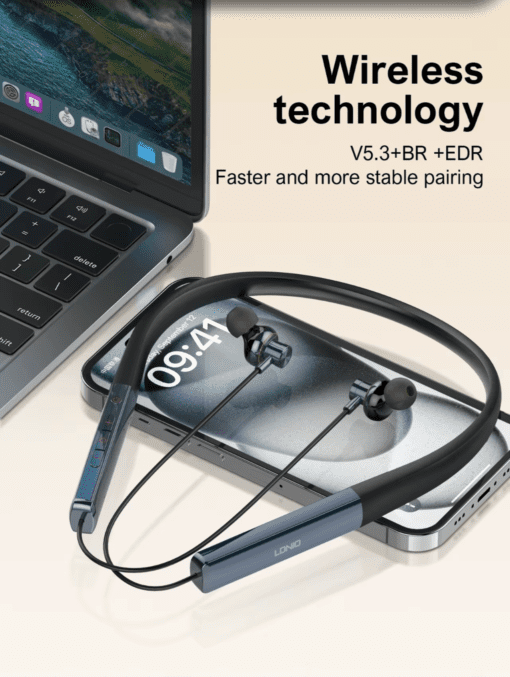N01 | LDNIO Wireless stereo headset Neckband bluetooth headset Blue - Image 19