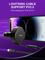 30W Wired Type-C OR Lightning Ultra Fast Car Charger C107 - Image 5