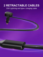 30W Wired Type-C OR Lightning Ultra Fast Car Charger C107 - Image 15