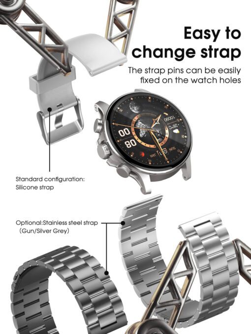 SW01 | High-performance device smartwatch color silver - Image 12