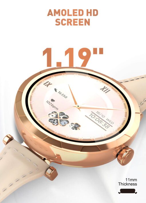 SW02 | LDNIO Compact and Round Smart Watch GOLD - Image 13