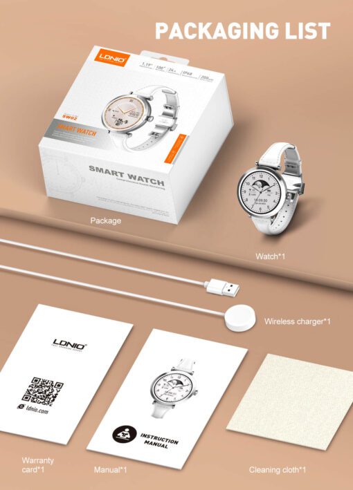 SW02 | LDNIO Compact and Round Smart Watch GOLD - Image 18