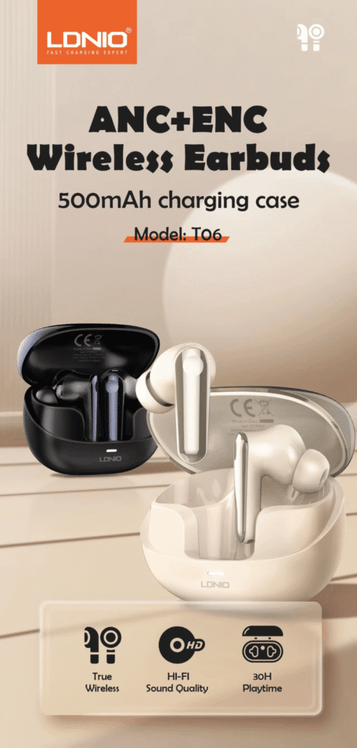 T06 | LDNIO Wireless Stereo BT Earbud in-ear Earphone - Image 2