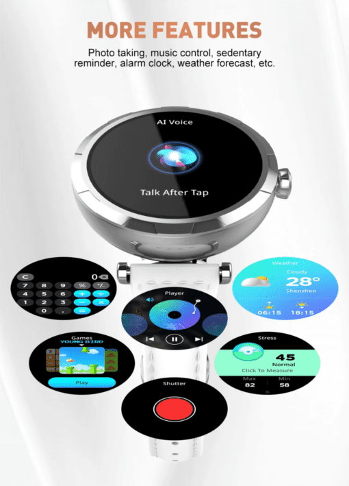 SW02 | LDNIO Compact and Round Smart Watch GOLD - Image 6