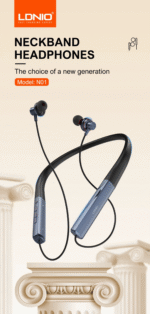 N01 | LDNIO Wireless stereo headset Neckband bluetooth headset Blue - Image 3