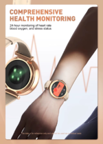 SW02 | LDNIO Compact and Round Smart Watch GOLD - Image 4