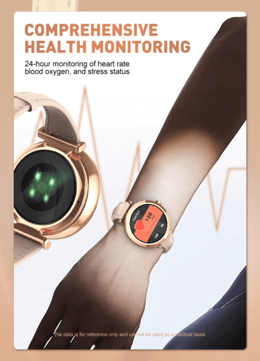 SW02 | LDNIO Compact and Round Smart Watch GOLD - Image 4