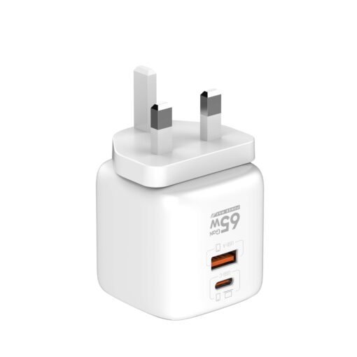 ⁦Q2617 | شاحن بقوة 65W | شحن فائق السرعة للهواتف واللاب توب بمنفذ Type-C و QC3.0⁩ - الصورة ⁦7⁩