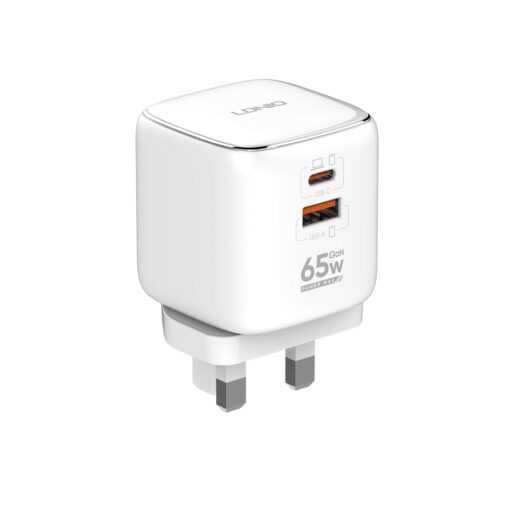 ⁦Q2617 | شاحن بقوة 65W | شحن فائق السرعة للهواتف واللاب توب بمنفذ Type-C و QC3.0⁩ - الصورة ⁦6⁩