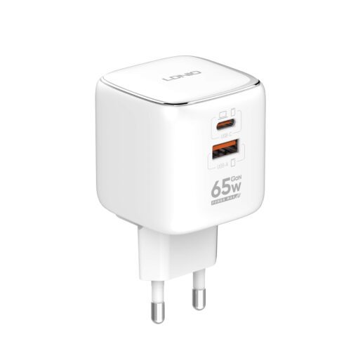 ⁦Q2617 | شاحن بقوة 65W | شحن فائق السرعة للهواتف واللاب توب بمنفذ Type-C و QC3.0⁩ - الصورة ⁦3⁩