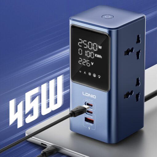 LDNIO | SC2 45W Universal Power strip desktop LED power Adapter - Image 2