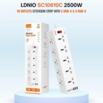 LDNIO | SC10610C 10 AC Outlets Universal Power Strip (3USB-C & 3USB-A) EU PLUG - Image 7