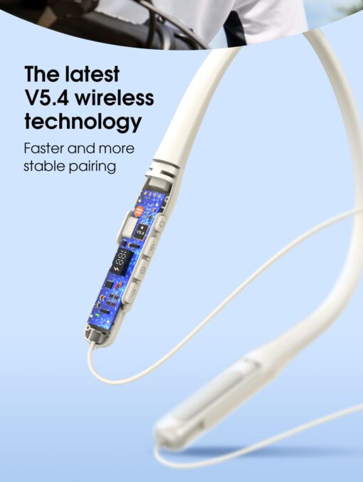 LDNIO | N03 Wireless stereo headset Neckband bluetooth headset N03 color white - Image 5