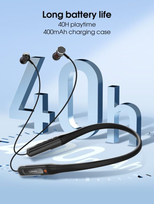 LDNIO | N03 Wireless stereo headset Neckband bluetooth headset N03 color white - Image 6
