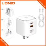 LDNIO | Q2617 65W PD&QC U.S. Socket Multi-Adapter Fast Charger