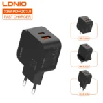 Q2 | LDNIO 33W USB-C/A Super Fast Charger with USB-C to USB-C data cable