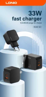 Q2 | LDNIO 33W USB-C/A Super Fast Charger with USB-C to USB-C data cable - Image 7