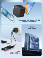 Q2 | LDNIO 33W USB-C/A Super Fast Charger with USB-C to USB-C data cable - Image 8