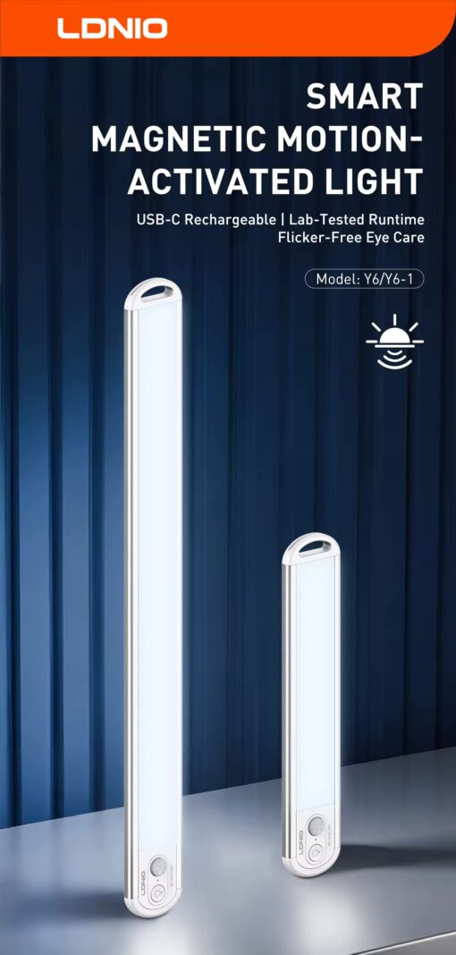 ⁦Y6 | لدنيو كشاف LED ذكي مغناطيسي بمستشعر حركة PIR – بطارية 1500mAh⁩ - الصورة ⁦9⁩