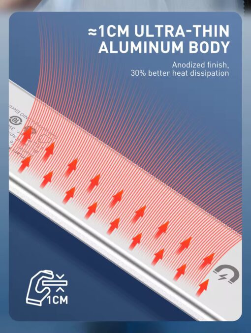 ⁦Y6 | لدنيو كشاف LED ذكي مغناطيسي بمستشعر حركة PIR – بطارية 1500mAh⁩ - الصورة ⁦12⁩