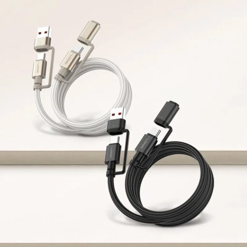 LC16 | LDNIO  65W 4-in-1 Fast Charging Cable USB-C /Lighting to USB-A/USB-C 1.2M - Image 7