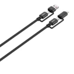 LC16 | LDNIO  65W 4-in-1 Fast Charging Cable USB-C /Lighting to USB-A/USB-C 1.2M - Image 6