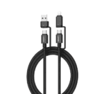 LC16 | LDNIO  65W 4-in-1 Fast Charging Cable USB-C /Lighting to USB-A/USB-C 1.2M