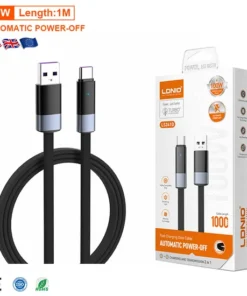 LS241Q LDNIO Automatic Power-Off Charging Cables usb to Type-C 1M 100W Fast Charging Data Cable